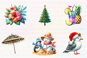 Tropical Christmas Clipart, an Illustration by CreationArt (Thumbnail 3 of 5)