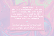 Streaming: Iridescent Galaxy Kit, a Social Media Template by Liseno Designs (Thumbnail 9 of 9)