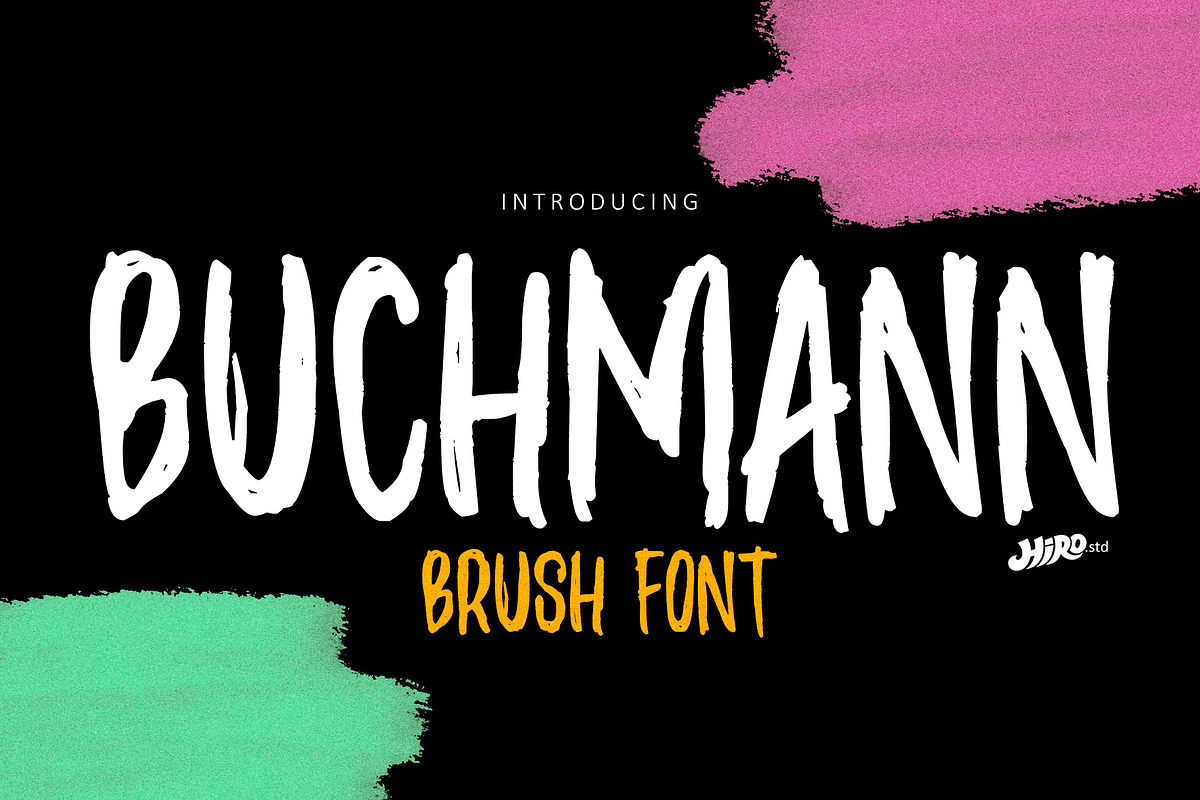 Buchmann - Brush Font, a Script Font by HIRO.std (Photo 1 of 9)