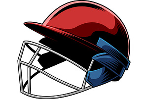Cricket Helmet Graphic Logo Design, an Illustration by HitToon