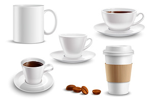 Coffee Realistic Set