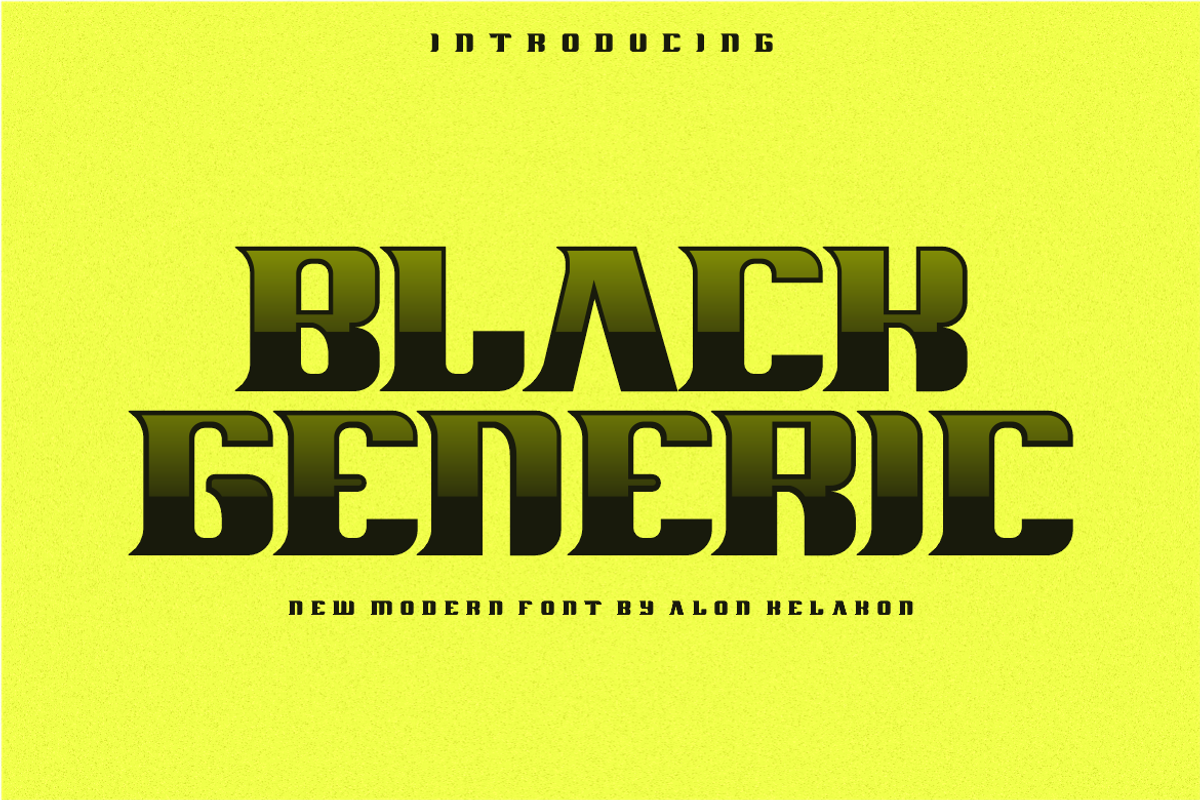 Black Generic Font, a Serif Font by alon kelakon (Photo 1 of 4)