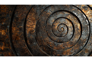 Bronze and black textured spiral, a Texture Illustration by Lermont51