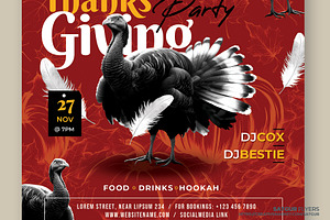 Thanksgiving Party Flyer Template