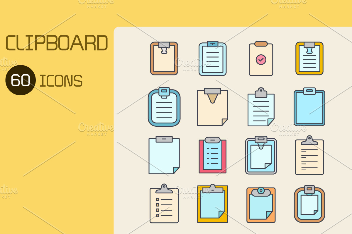 Clipboard and Document Icons Set, an Icon by Designfour (Photo 1 of 3)