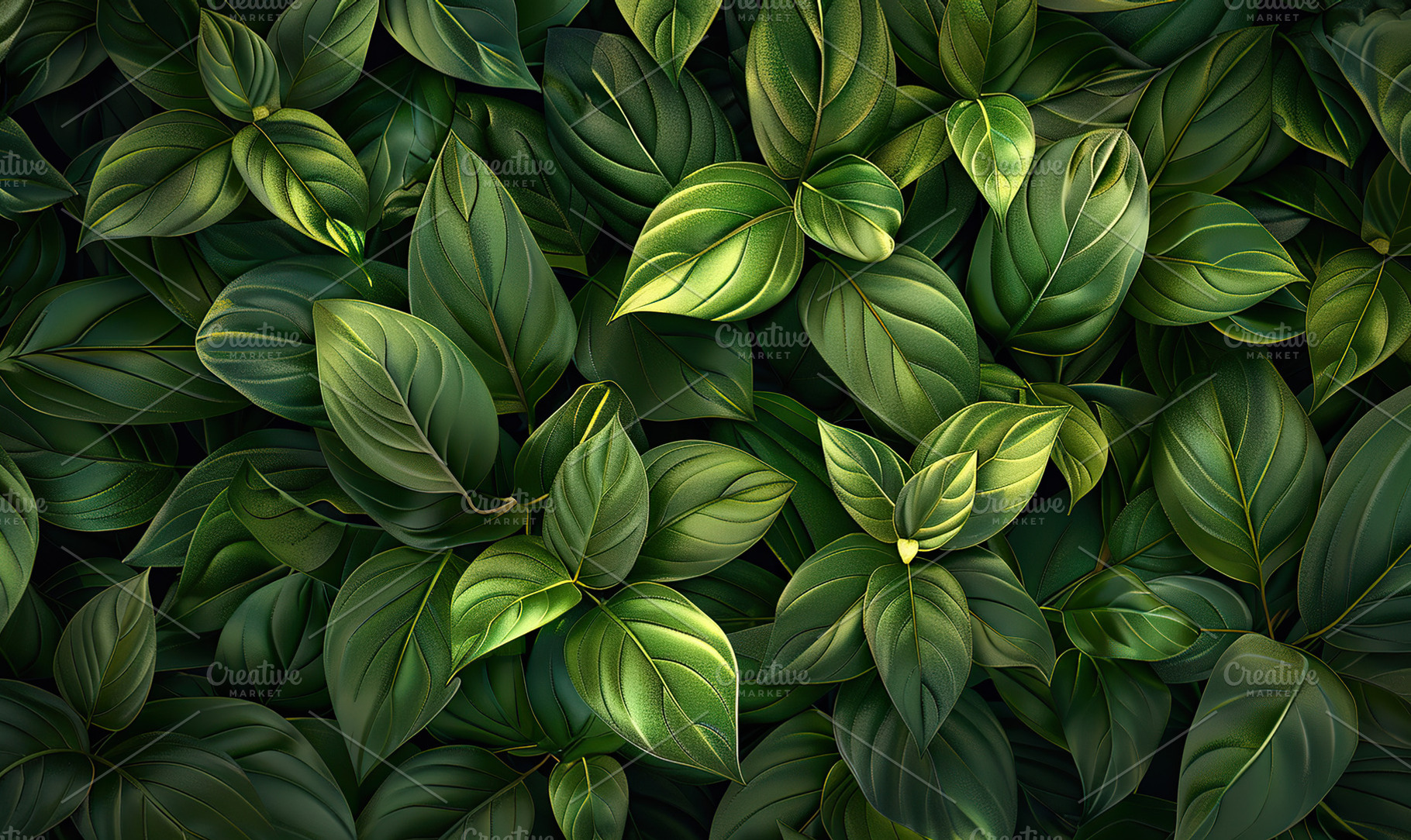 Lush Green Foliage Background, Gener, a Photo by LOGOCREATIVE