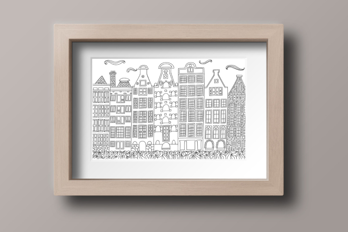 Cities coloring set - 12 pages, a Graphic by Lana Samokhina (Photo 5 of 14)