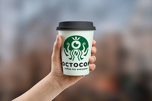 Octocof Coofee Pro Branding Logo