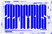 Zephyrus | Modern Condensed Cyber, a Sans Serif Font by Ardana Creative (Thumbnail 1 of 7)