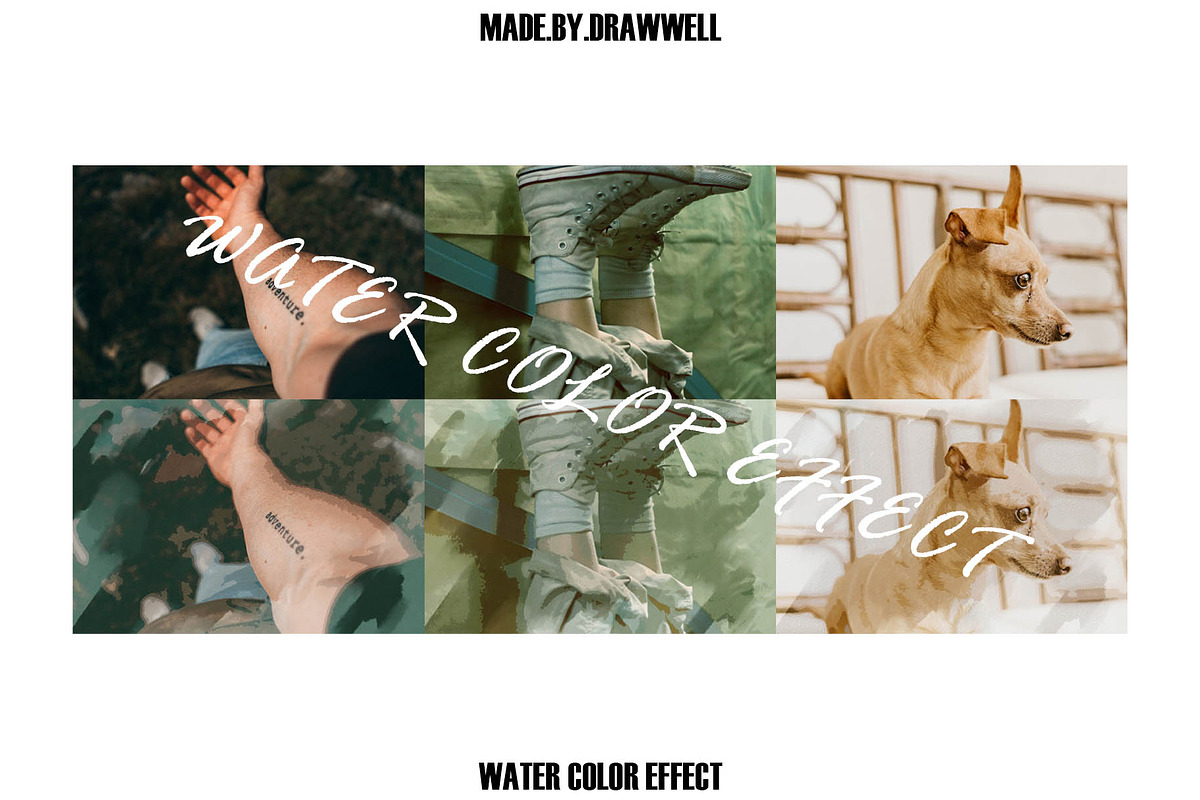 Water color Photo Effect, a Texture Graphic by Drawwell (Photo 7 of 7)