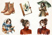 Autumn Clipart Cozy Fall Clipart, an Illustration by Libby Wishes (Thumbnail 2 of 11)