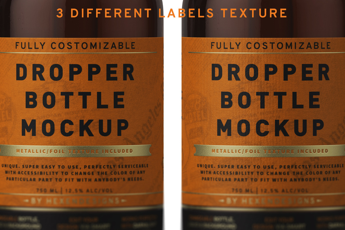 Dropper Bottle Mockup, a Packaging Mockup by HexenDesigns (Photo 6 of 11)