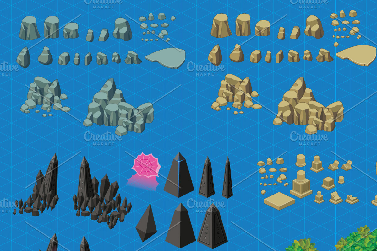Rock Elements Mega Pack, an Illustration by quicky (Photo 2 of 2)