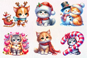 Kitten Christmas Clipart, an Illustration by Dream Creation (Thumbnail 3 of 5)