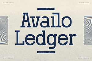 Availo Ledger | Slab Serif Typeface