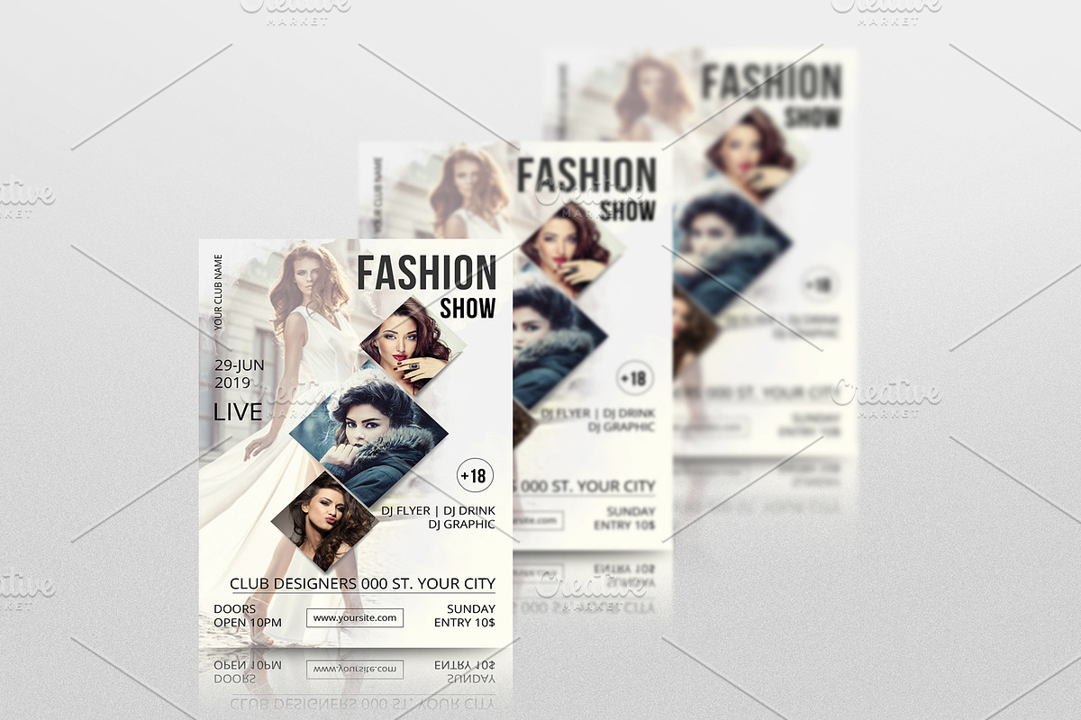 Fashion Show Flyer Template, image size:1200x800