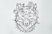 Fox illustration in boho style, an Illustration by Infinity Creativity (Thumbnail 2 of 4)