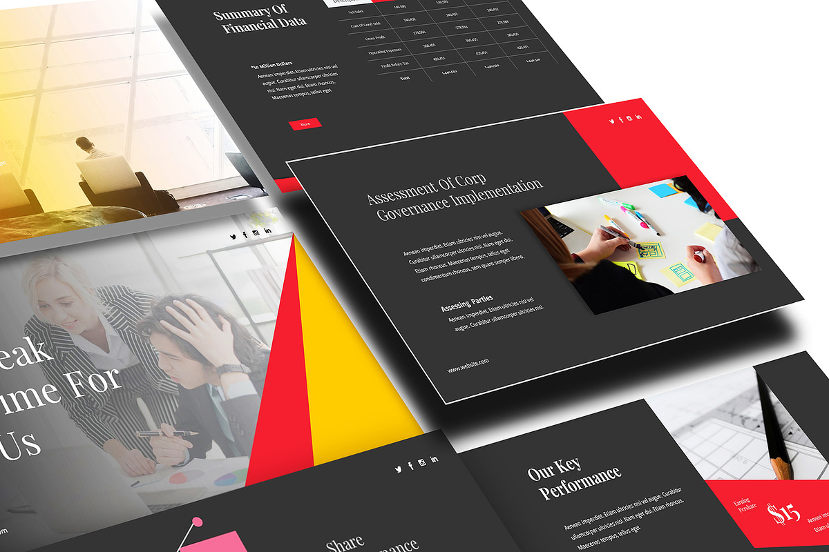 Annual Report Powerpoint Template, a Presentation Template by temphall (Photo 6 of 8)