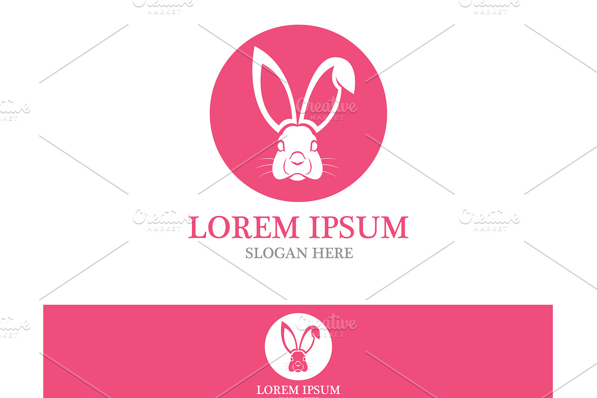 Rabbit logo template vector icon, a Branding & Logo Template by LOGOCREATIVE