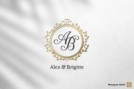 Wedding Monogram AB