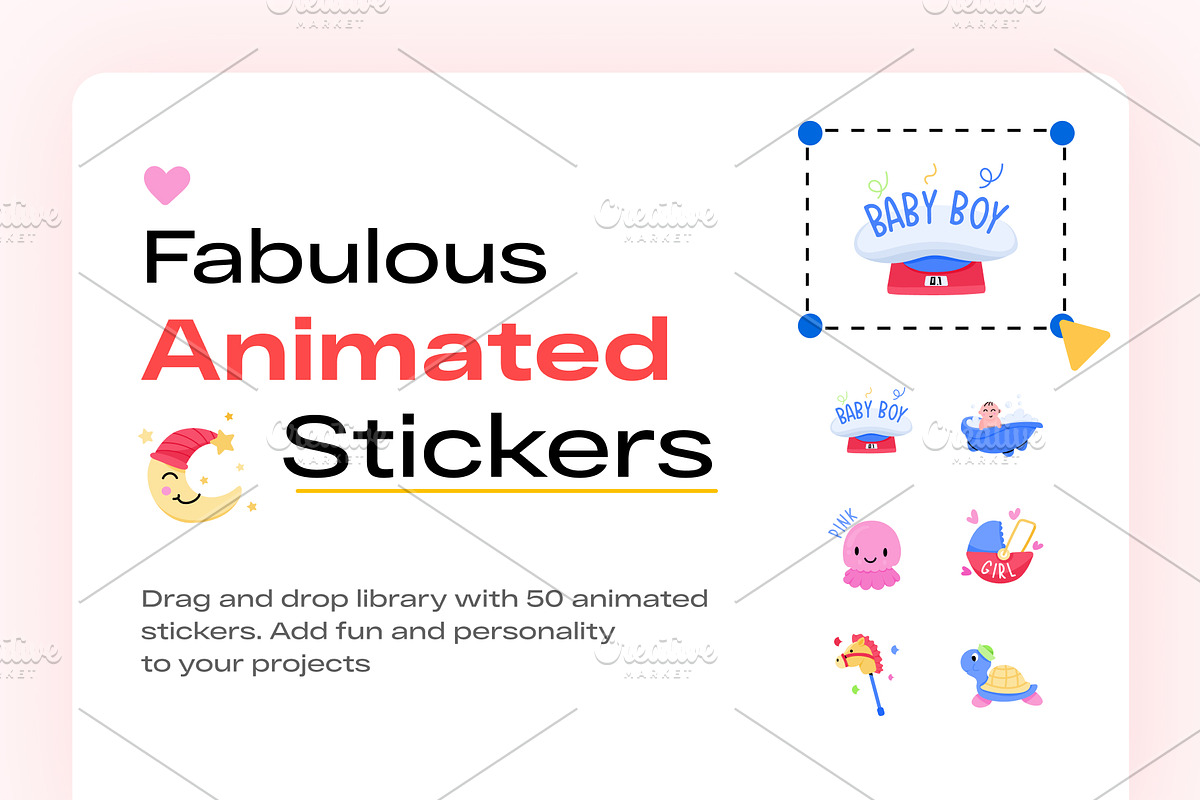 Baby Shower Animated Stickers, an Icon by Brickclay (Photo 4 of 6)