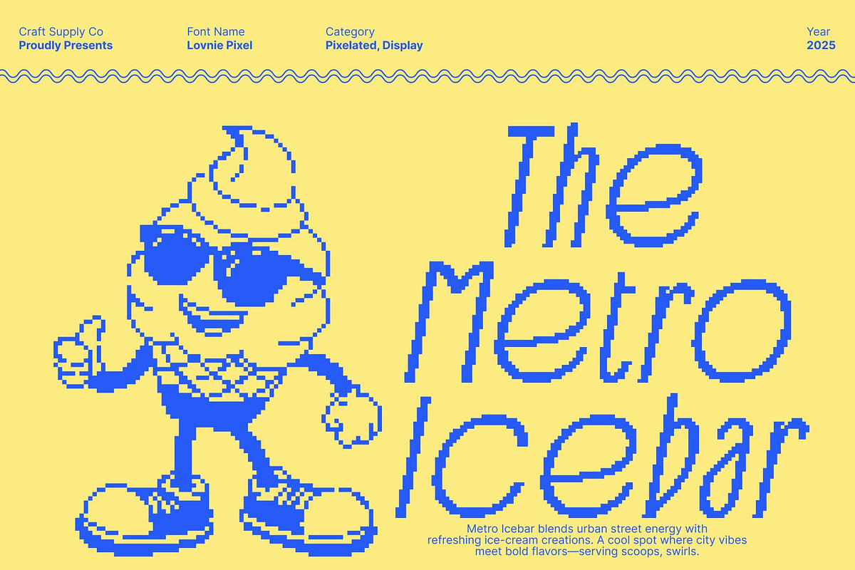 Lovnie Pixel, a Sans Serif Font by Craft Supply Co. (Photo 2 of 8)