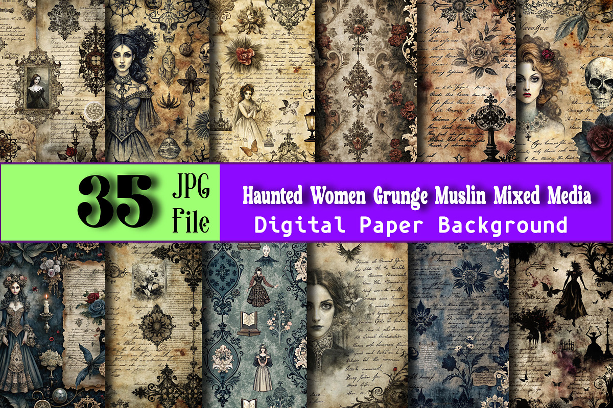 Haunted Women Grunge Muslin Mixed, a Background Photo by Wow Magic (Photo 1 of 2)