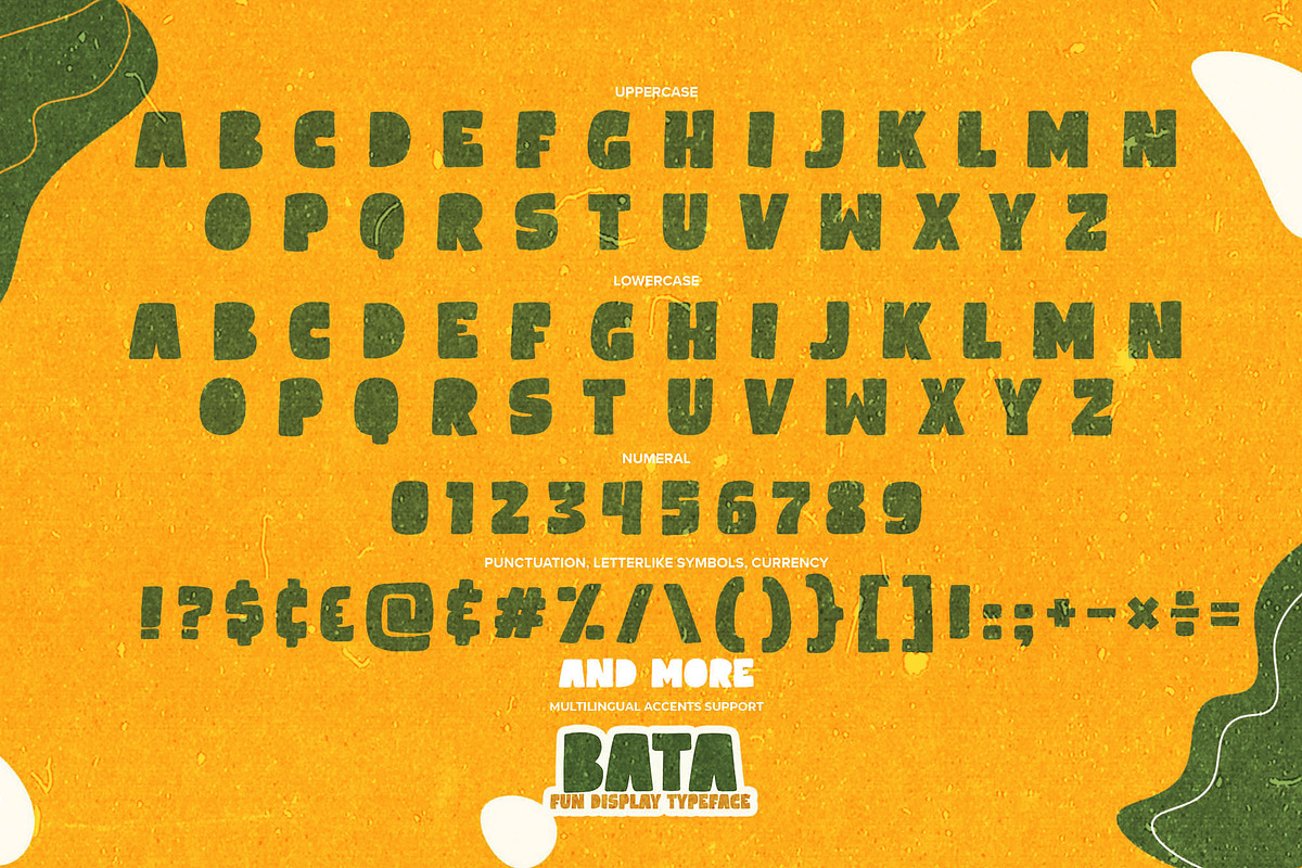 Bata – Fun Display Typeface, a Sans Serif Font by Almarkhatype (Photo 2 of 8)