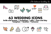 Wedding Icons, an Outline Icon by Marmalade Moon (Thumbnail 1 of 6)