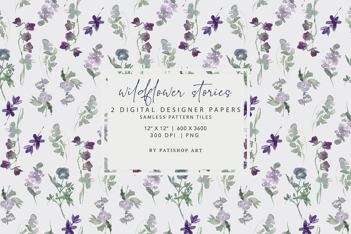 Watercolor Wildflower Clipart Set, an Illustration by Patishop Art (Photo 20 of 23)