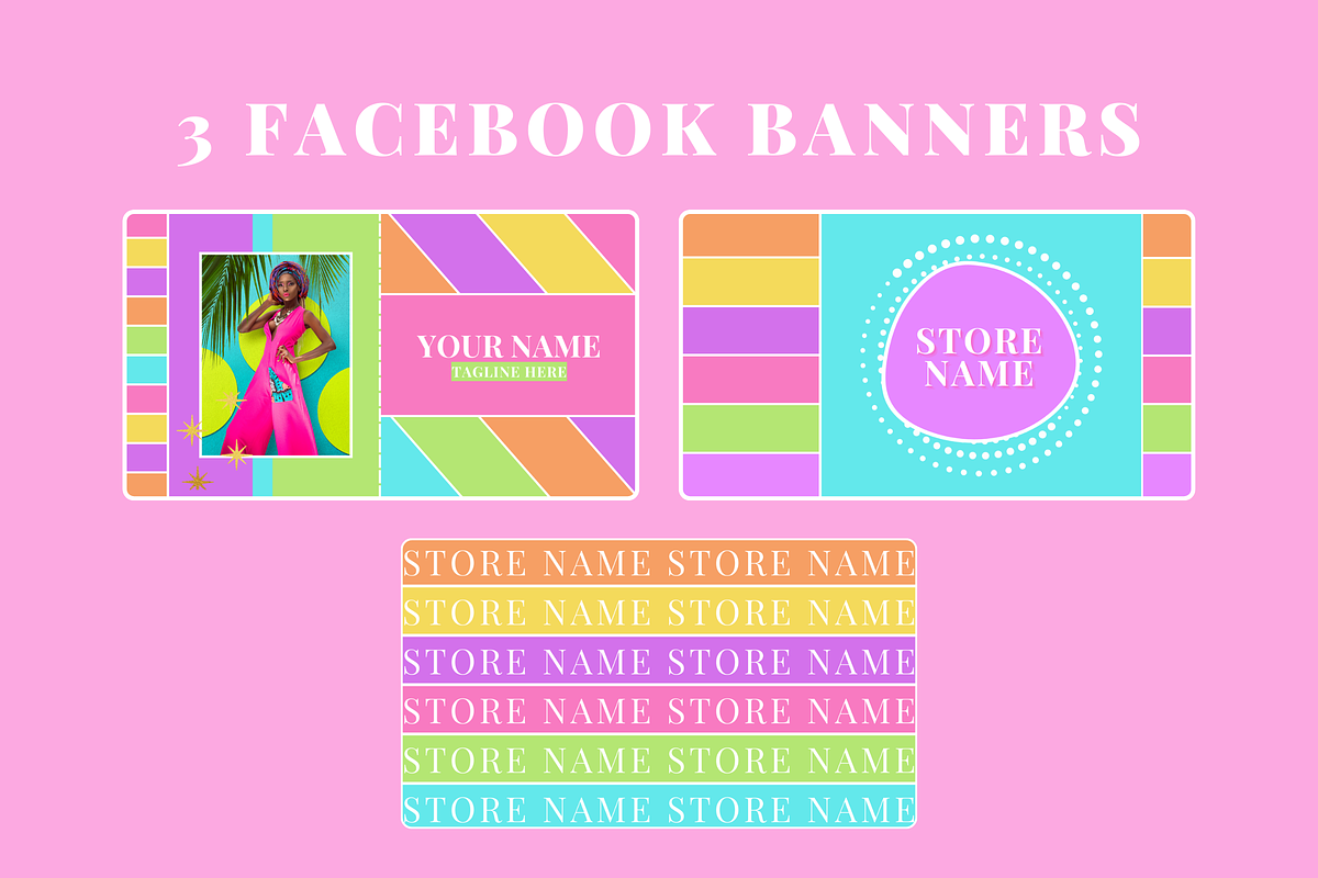 Fun Social Media Banners + Icons, a Social Media Template by SunshineStudioBoutique (Photo 5 of 9)