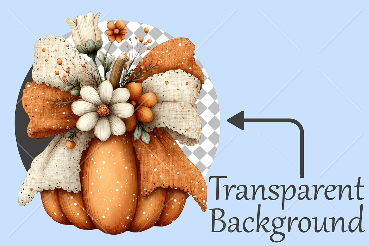 Whimsical Orange Cream Pumpkin PNG, a Seasonal Illustration by Canvas Craft (Photo 2 of 10)
