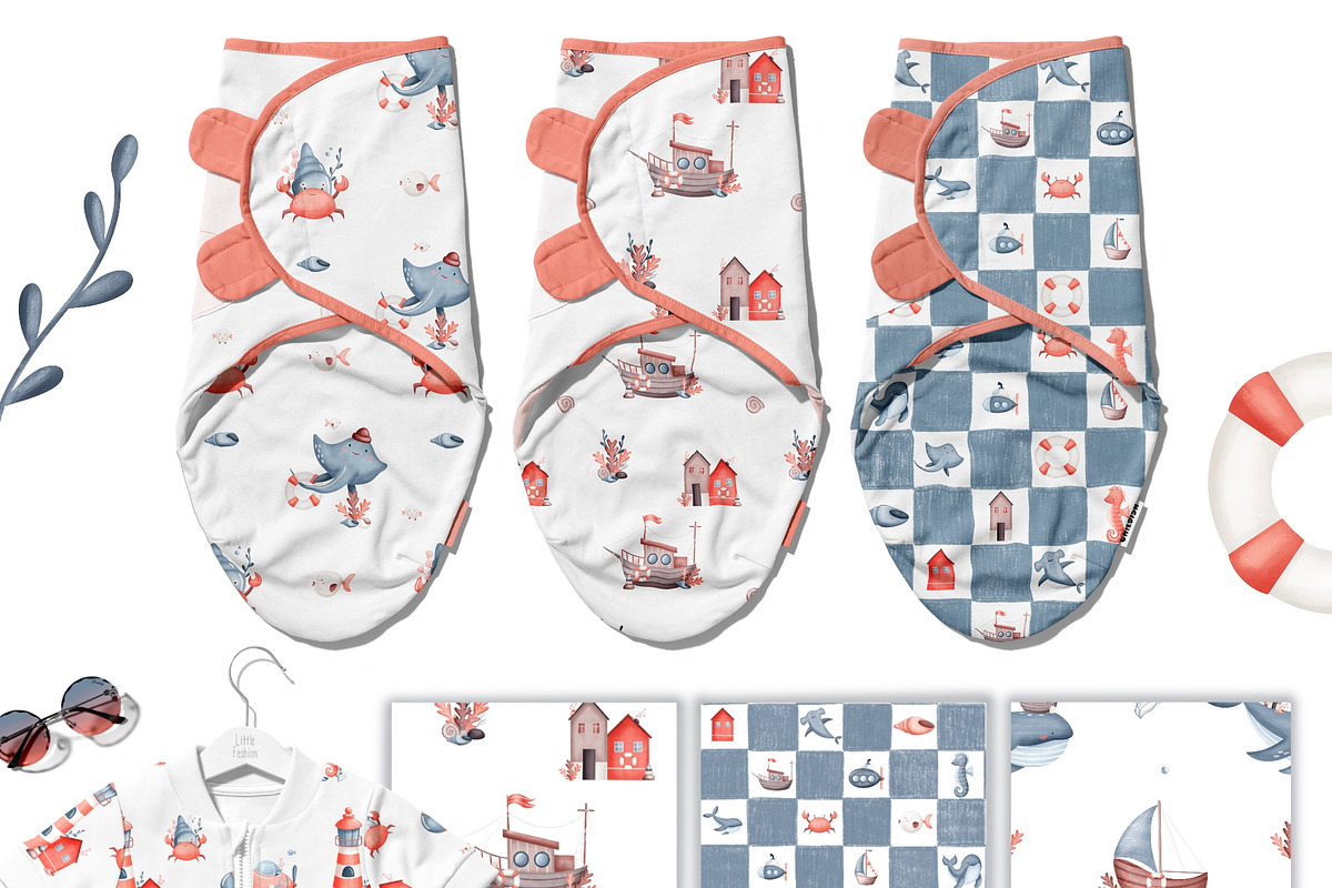 Sea Adventures. Baby collection, an Animal Illustration by Linerisyart (Photo 7 of 14)