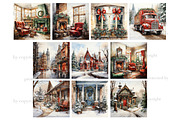 Christmas Scenes Clipart PNG, a Seasonal Illustration by GlamArtZhanna (Thumbnail 3 of 5)