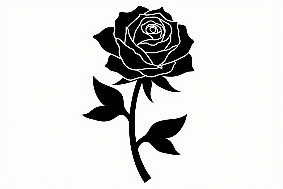 Rose Black Silhouette Decorative, an Illustration by Amazin_art (Photo 26 of 31)
