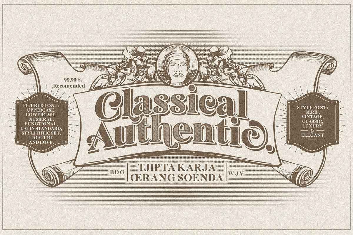 Classical Authentic Font, a Serif Font by senzana (Photo 13 of 15)