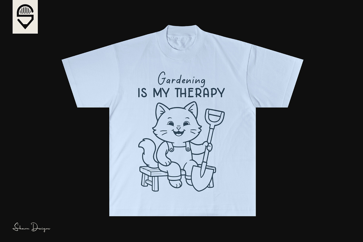 Cute cat gardener with a shovel, a Graphic by shaondesigns (Photo 3 of 4)