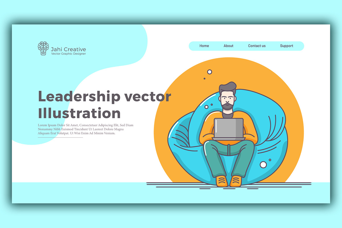Website hero vector illustration., a Landing Page Template by Hi Dream (Photo 2 of 6)