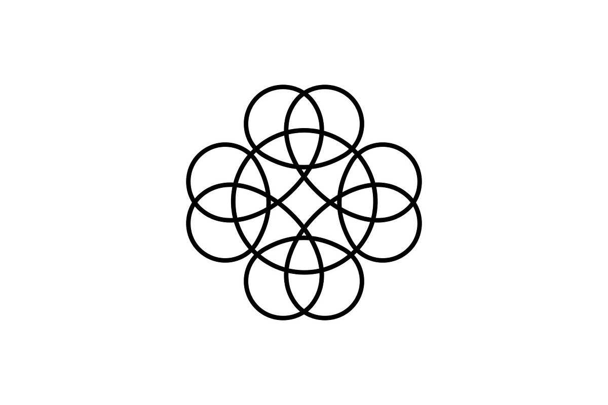 Abstract Geometric Line Art Logo
