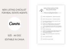 New Listing Checklist For Realtors