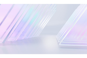 Holographic rainbow corridor, an Architecture 3D Model by Marozhkastudio