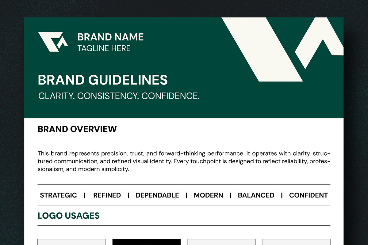 One Page Brand Guidelines, a Brochure Template by Artisan Vibes (Photo 5 of 5)