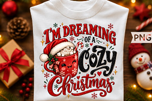 Im Dreaming Of A Cozy Christmas PNG