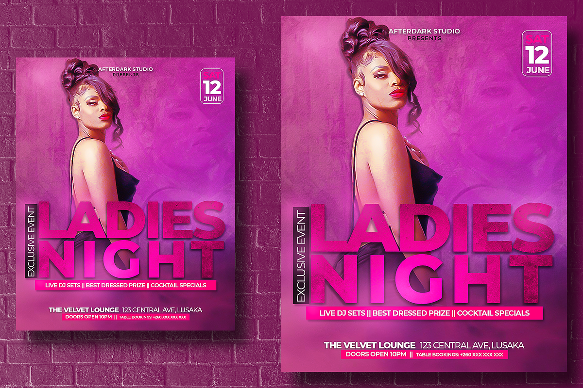 Ladies Night Flyer Template PSD, a Social Media Template by AfterDark Studio (Photo 3 of 3)