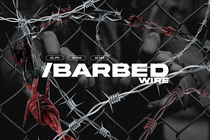 BARBED WIRE - TEXTURES, PNG, BRUSHES