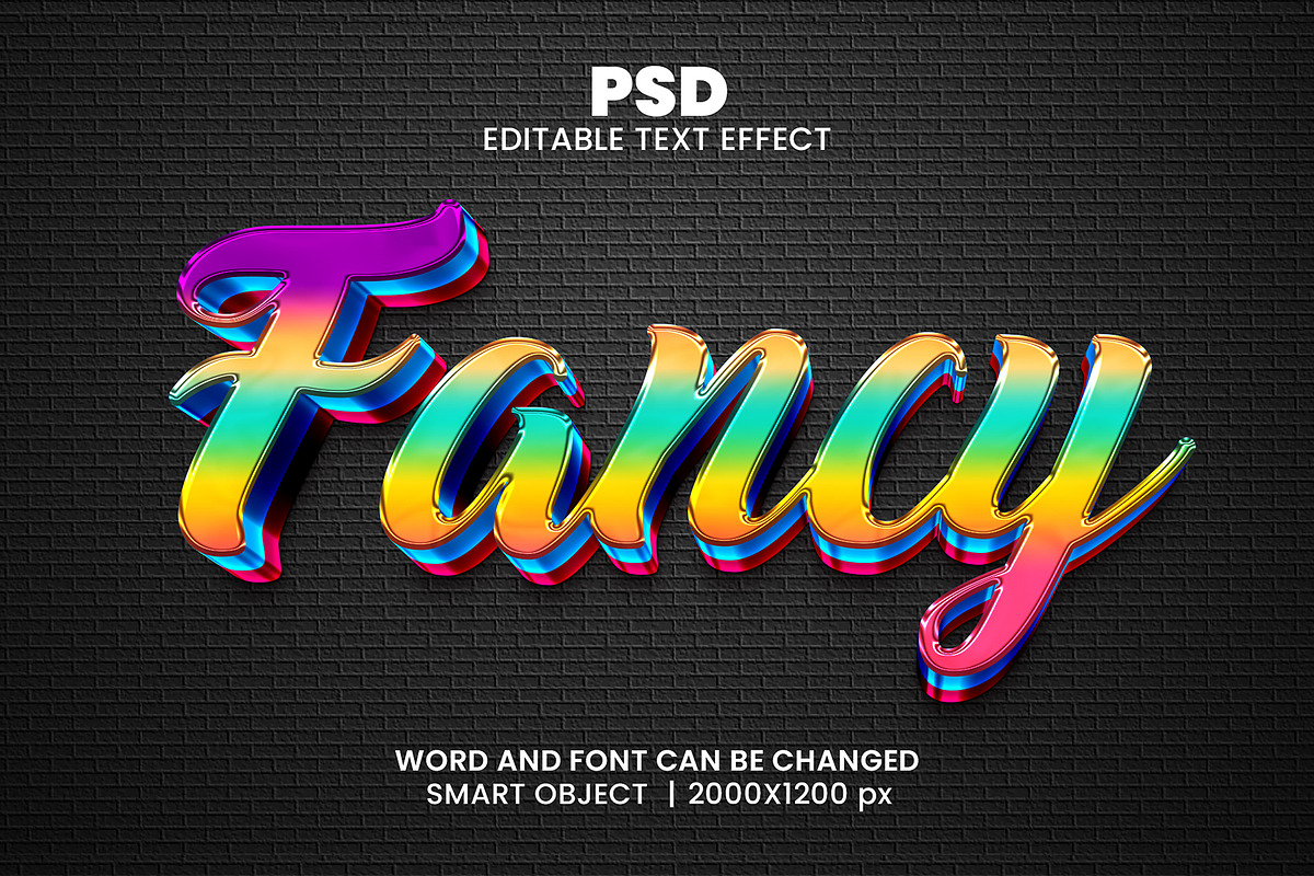 Fancy Colorful 3d Psd Text Effect, a Layer Style Add-On by bdrobin (Photo 1 of 2)