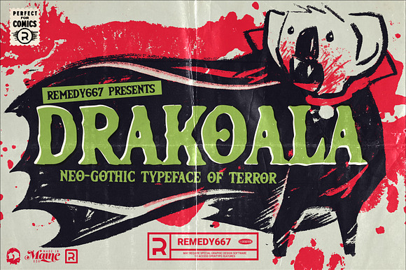 Drakoala - Neo-Gothic Horror Font preview 7