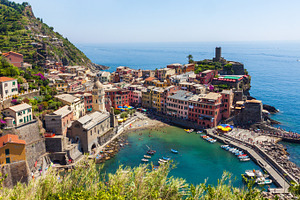 Vernazza town view in Cinque Terre, an Architecture Photo by BOOCYS