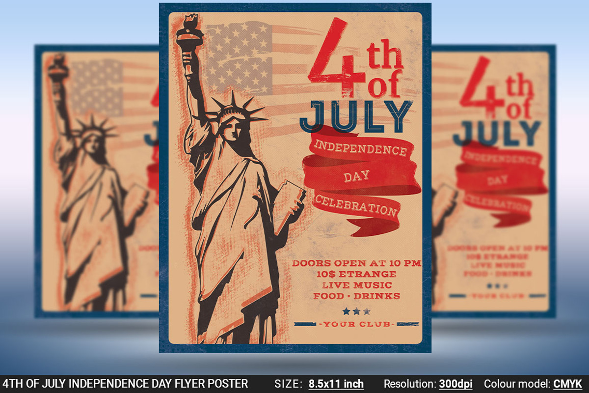 4th Of July Independence Day Flyer, a Flyer Template by Artolus