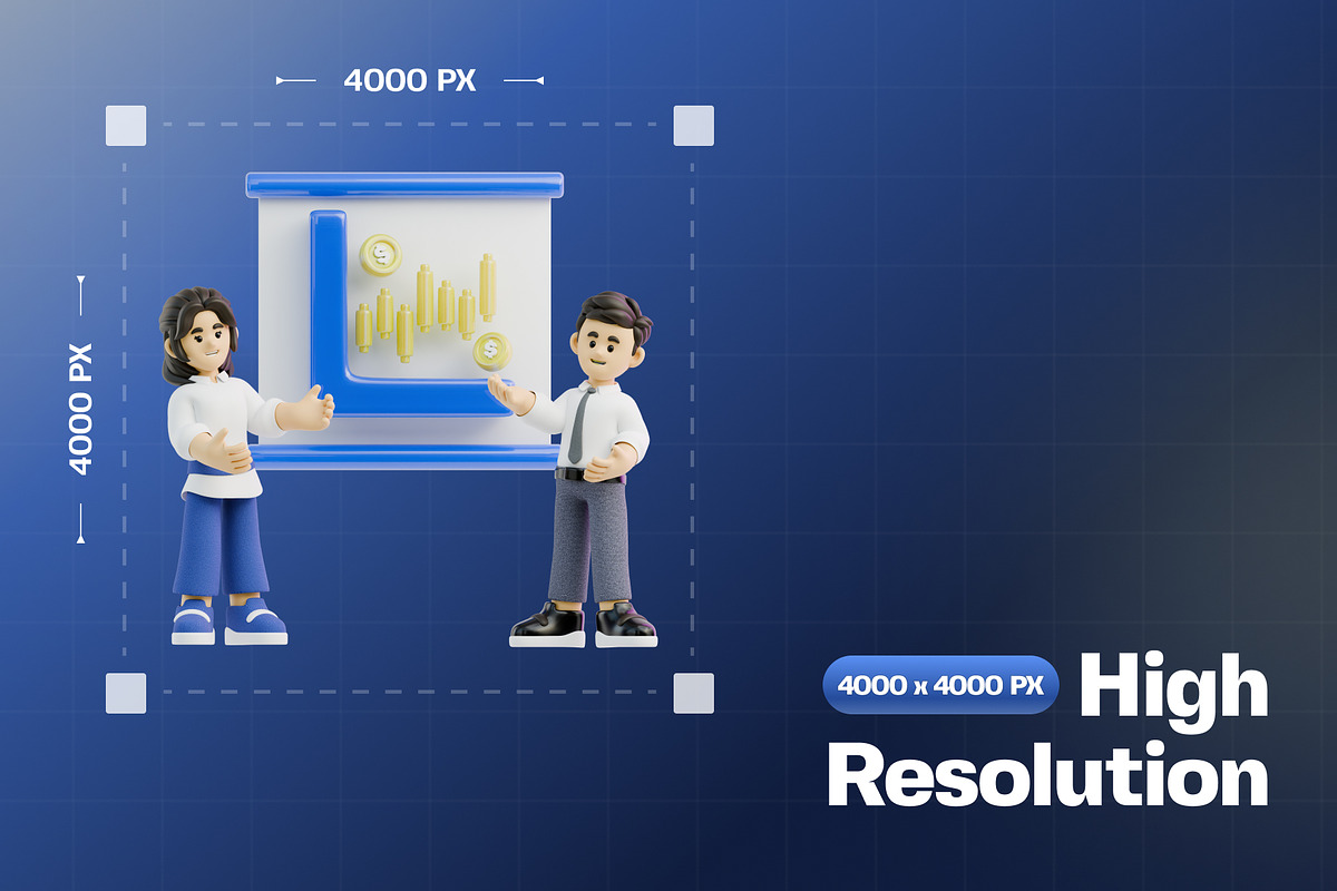 Marketing Business Character 3D Pack, a Characters & Person 3D Model by Haps Space (Photo 2 of 4)